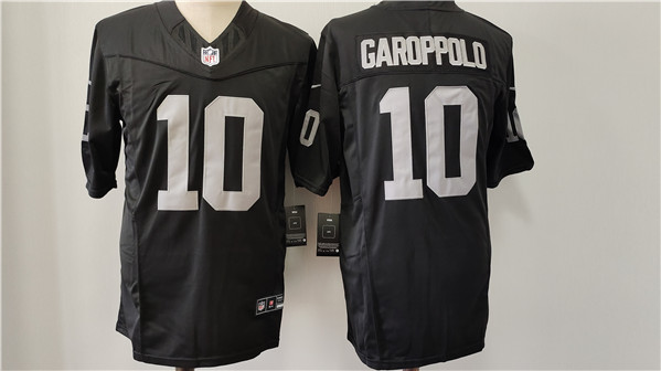 Men's Las Vegas Raiders #10 Jimmy Garoppolo Black 2024 F.U.S.E. Vapor Football Stitched Jersey