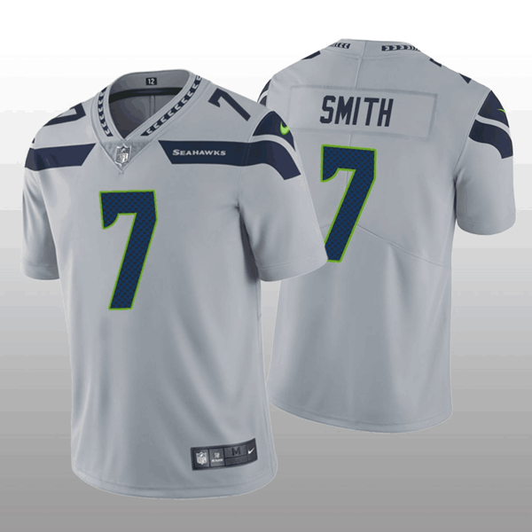 Seattle Seahawks #7 Geno Smith Grey Vapor Untouchable Limited Stitched Jersey