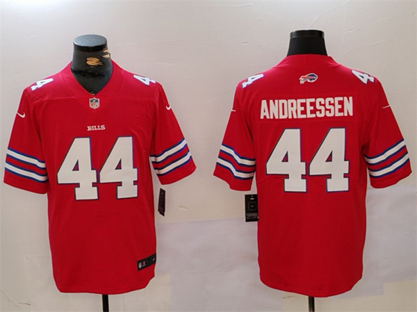 Men's Buffalo Bills #44 Joe Andreessen Red Vapor Untouchable Limited Stitched Jersey