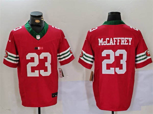 Men's San Francisco 49ers #23 Christian McCaffrey Red F.U.S.E. Mexico Vapor Limited Football Stitched Jersey