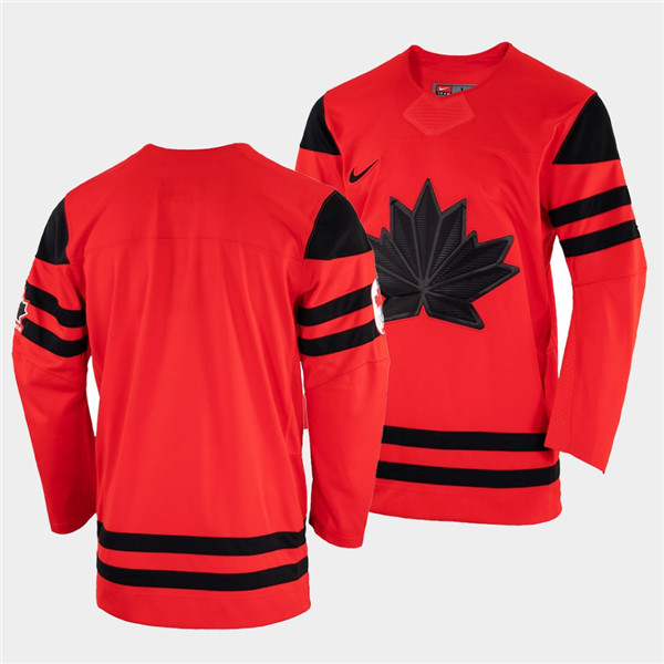 Men's Canada Blank 2022 Beijing Winter Olympic Red Stitched Jersey - Click Image to Close