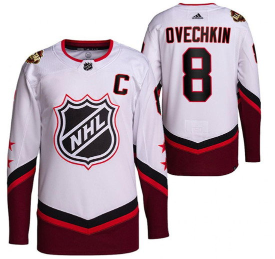 Men's Washington Capitals #8 Alex Ovechkin 2022 All-Star White Stitched Jersey - Click Image to Close