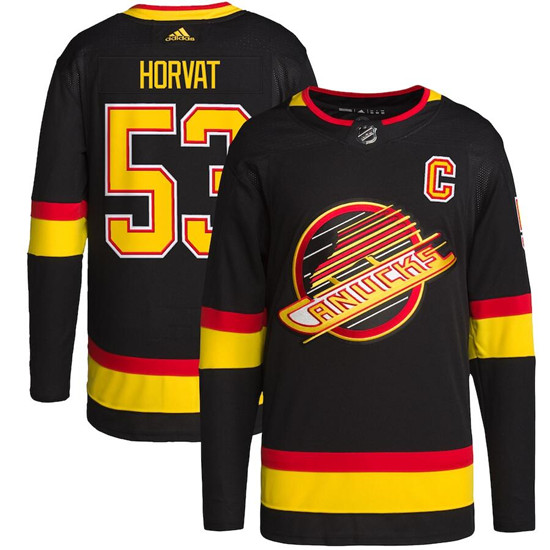 Men's Vancouver Canucks #53 Bo Horvat Black Stitched NHL Jersey - Click Image to Close