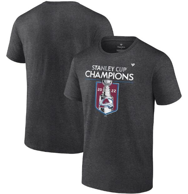 Men's Colorado Avalanche Charcoal 2022 Stanley Cup Champions Locker Room T-Shirt