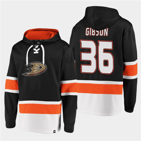 Men's Anaheim Ducks #33 Jakob Silfverberg Black Ageless Must-Have Lace-Up Pullover Hoodie