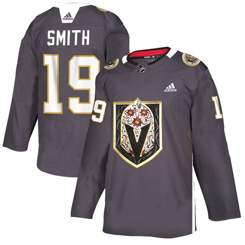 Men's Vegas Golden Knights #19 Reilly Smith Grey Latino Heritage Night Stitched NHL Jersey