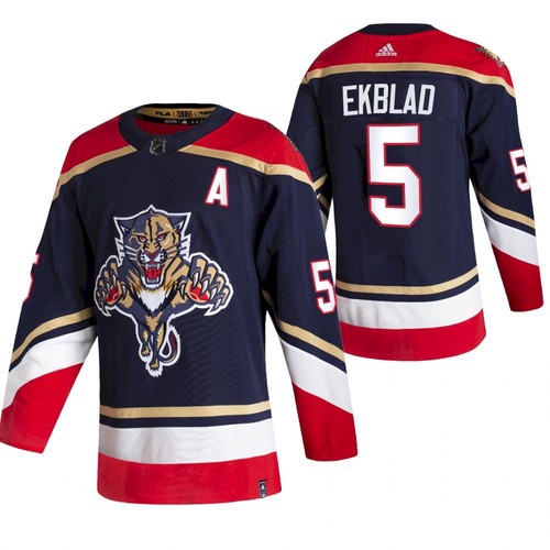 Men's Florida Panthers #5 Aaron Ekblad Black 2020-21 Reverse Retro Stitched NHL Jersey