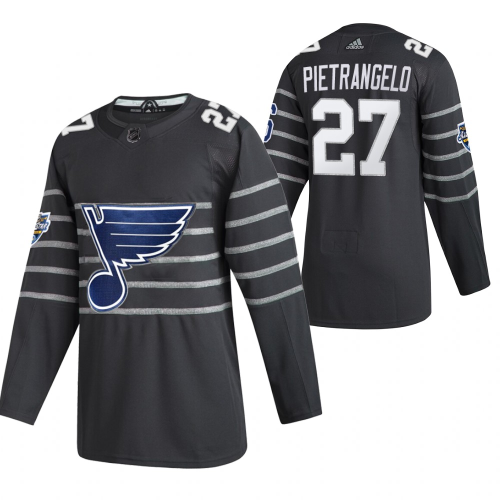 Men's St. Louis Blues #27 Alex Pietrangelo 2020 Grey All Star Stitched NHL Jersey