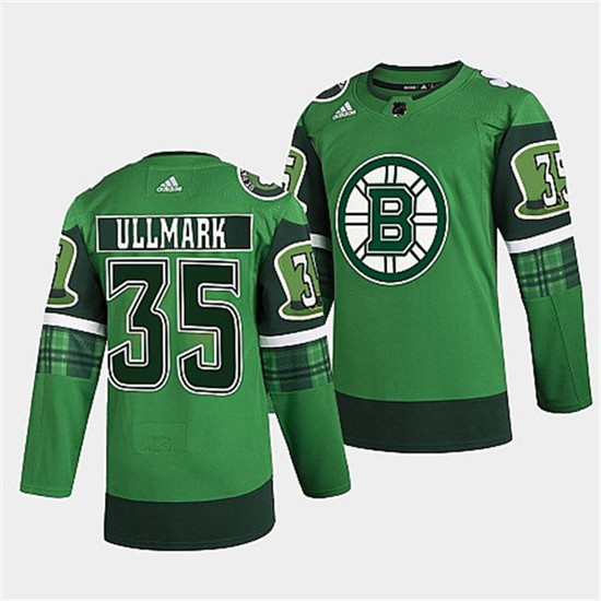 Men's Boston Bruins #17 Nick Foligno 2022 Green St Patricks Day Warm-Up Stitched Jersey