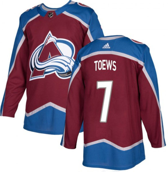 Men's Colorado Avalanche #7 Devon Toews Burgundy Stitched Jersey