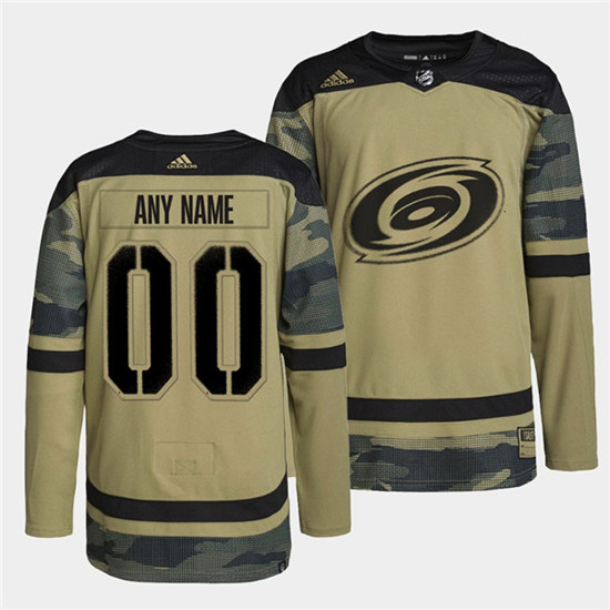 Men's Carolina Hurricanes Active Player Custom 2022 Camo Military Appreciation Night Stitched Jersey