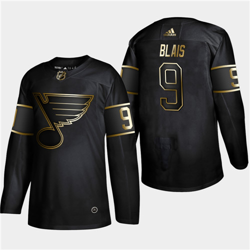 Men's St. Louis Blues #9 Sammy Blais 2019 Black Golden Edition Stitched NHL Jersey - Click Image to Close