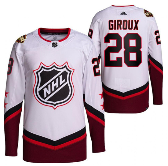 Men's Philadelphia Flyers #28 Claude Giroux 2022 All-Star White Stitched Jersey