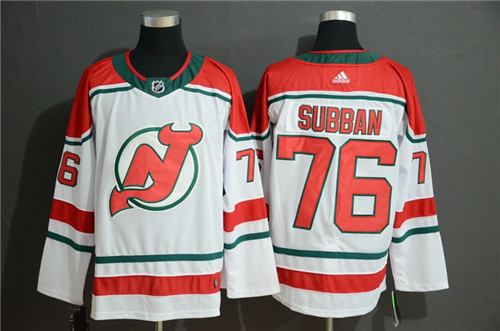 Men's New Jersey Devils #76 P.K. Subban White Stitched NHL Jersey