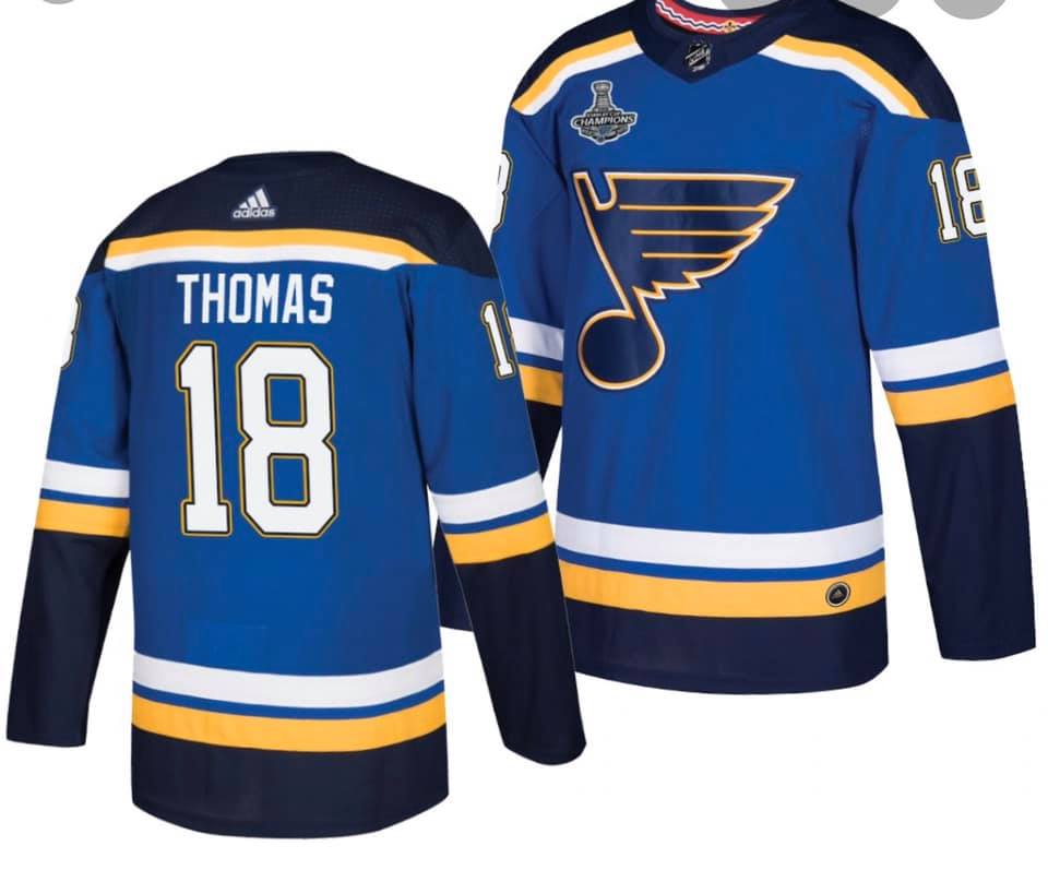 Men's St. Louis Blues #18 Robert Thomas 2019 Stanley Cup Final Bound Breakaway Blue Stitched NHL Jersey