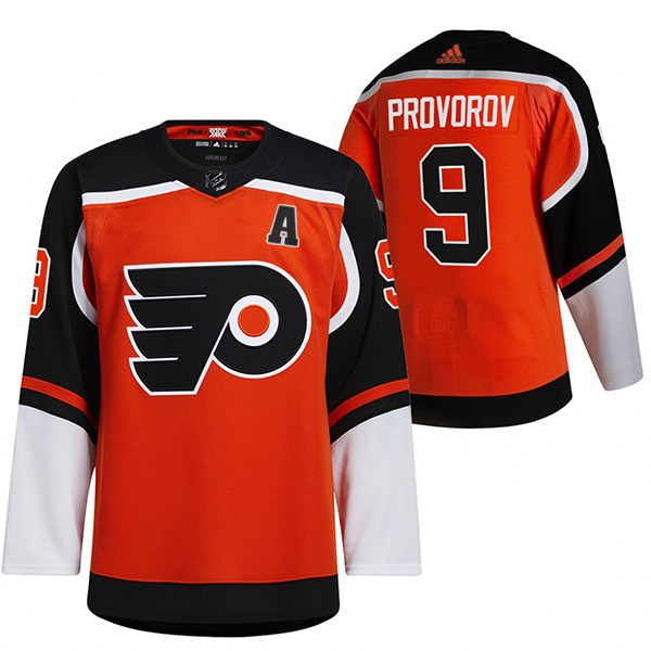 Men's Philadelphia Flyers #9 Ivan Provorov Orange Stitched NHL Jersey