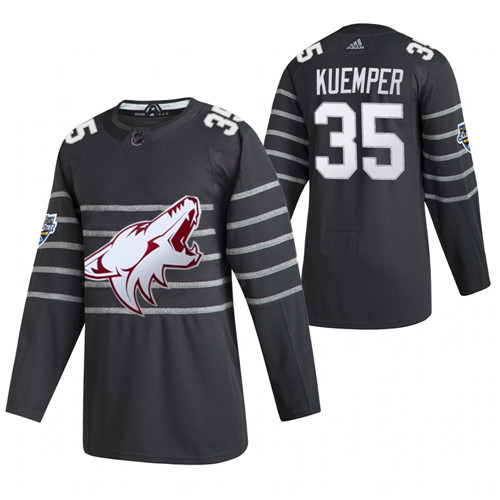 Men's Arizona Coyotes #35 Darcy Kuemper Grey All Star Stitched NHL Jersey