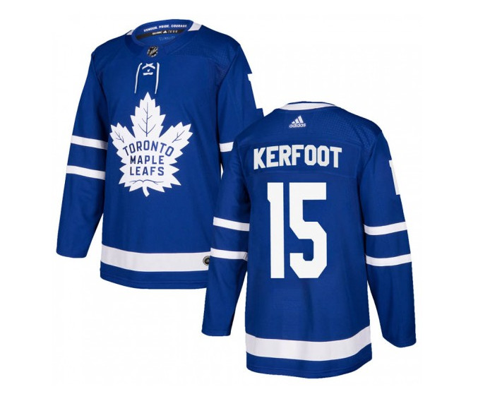 Men's Toronto Maple Leafs #15 Alexander Kerfoot 2021 Blue Stitched NHL Jersey