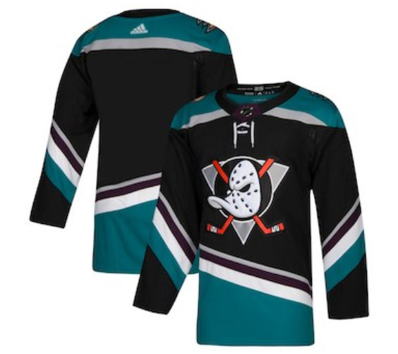 Men's Anaheim Ducks Blank Black/Teal Stitched Jersey - Click Image to Close