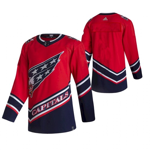 Men's Washington Capitals Blank 2021 Reverse Retro Stitched NHL Jersey - Click Image to Close