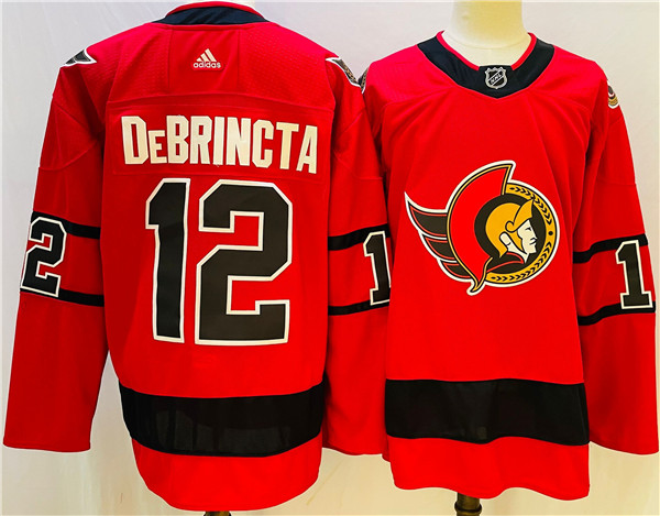 Men's Ottawa Senators #12 Alex DeBrincat 2021 Red Reverse Retro Stitched Jersey - Click Image to Close