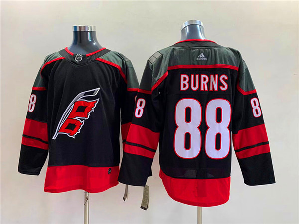 Men's Carolina Hurricanes #88 Brent Burns Black Stitched Jersey