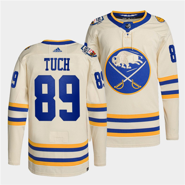 Men's Buffalo Sabres #89 Alex Tuch 2022 Cream Heritage Classic Cream Stitched Jersey