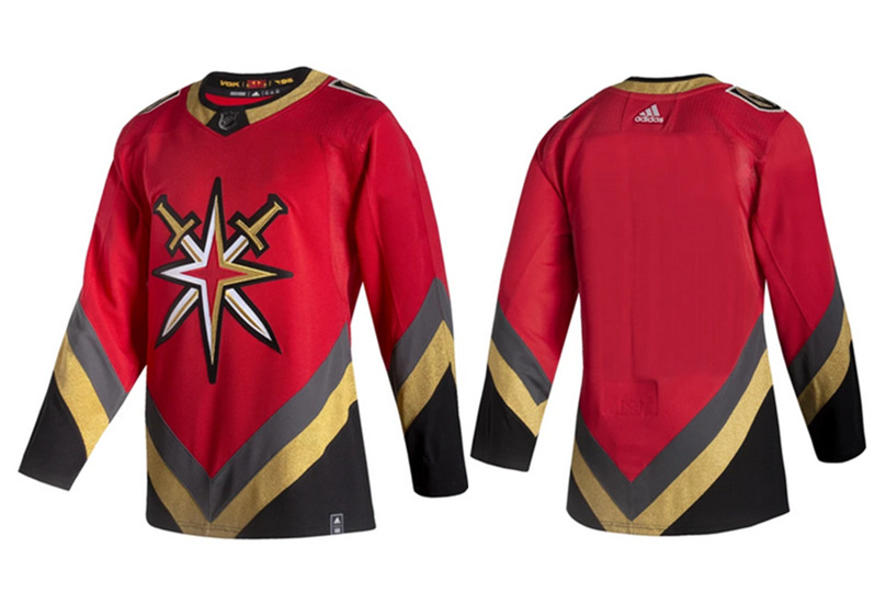 Men's Vegas Golden Knights Red Stitched NHL Jersey - Click Image to Close