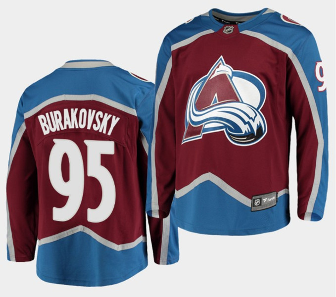 Men's Colorado Avalanche #95 Andre Burakovsky Red Stitched NHL Jersey