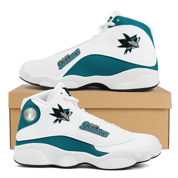 Men's San Jose Sharks Limited Edition JD13 Sneakers 003 - Click Image to Close