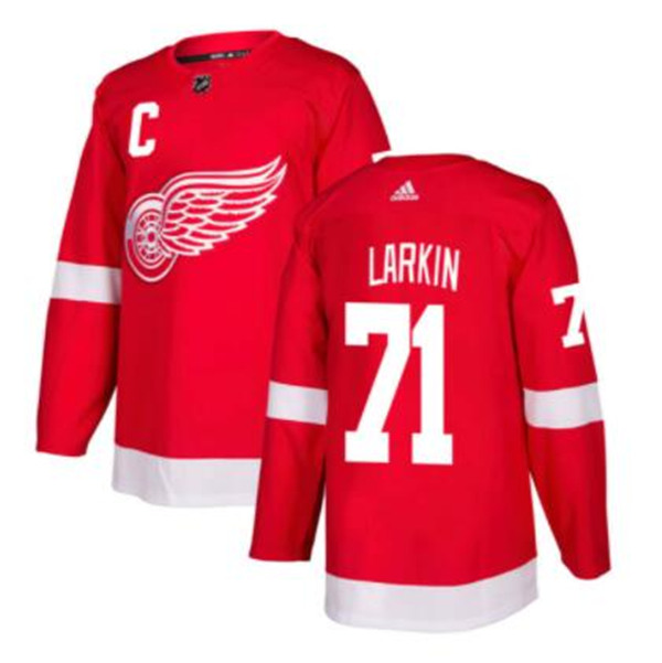 Men's Detroit Red Wings #71 Dylan Larkin Red Stitched NHL Jersey - Click Image to Close