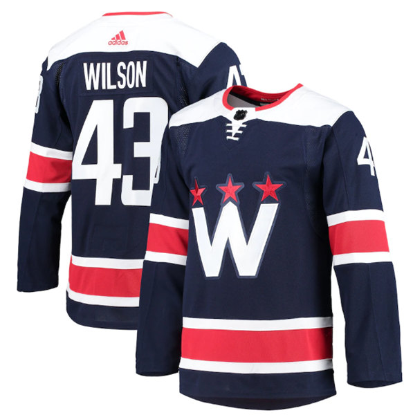 Men's Washington Capitals #43 Tom Wilson Navy Pro Stitched Jersey