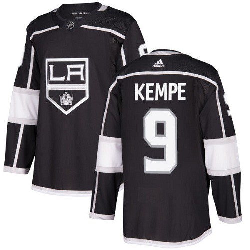 Men's Los Angeles Kings #9 Adrian Kempe Black Stitched NHL Jersey