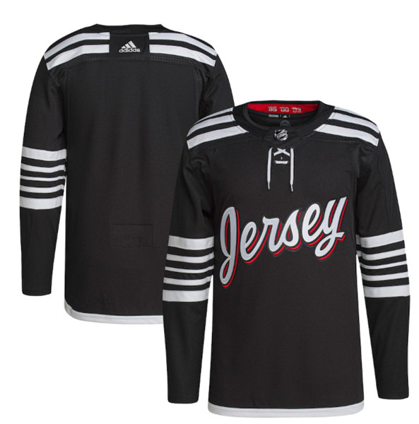 Men's New Jersey Devils Blank 2021/22 Black Stitched Jersey