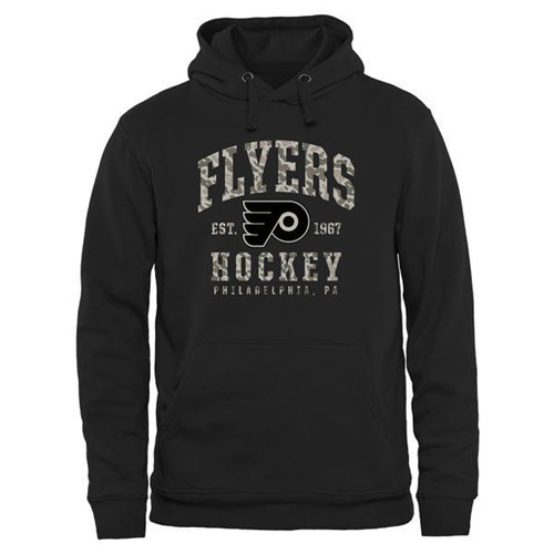 Philadelphia Flyers Black Camo Stack Pullover Hoodie