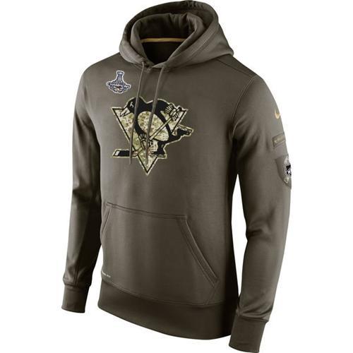 Pittsburgh Penguins Nike Salute To Service 2016 Stanley Cup Champions NHL Hoodie