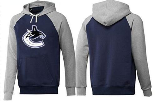 Vancouver Canucks Pullover Hoodie Dark Blue & Grey