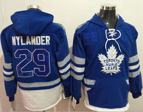 Maple Leafs #29 William Nylander Blue Name & Number Pullover NHL Hoodie