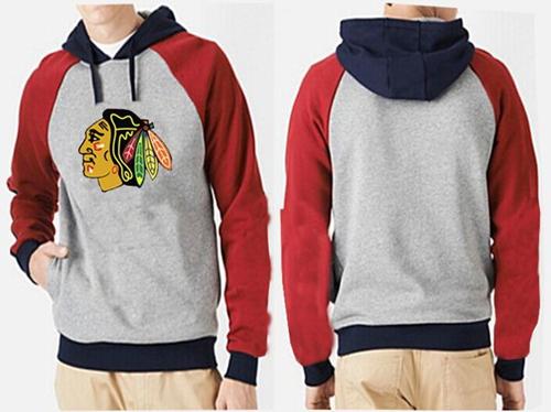 Chicago Blackhawks Pullover Hoodie Grey & Red