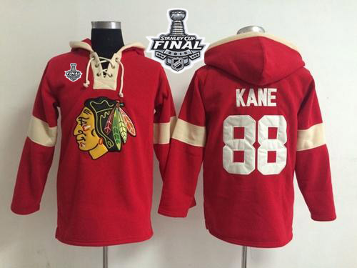 Chicago Blackhawks #88 Patrick Kane Red 2015 Stanley Cup Pullover NHL Hoodie