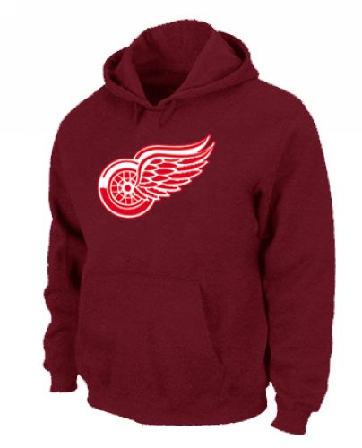 NHL Detroit Red Wings Big & Tall Logo Pullover Hoodie Red - Click Image to Close