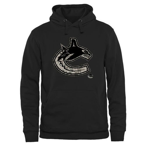 Vancouver Canucks Black Rink Warrior Pullover Hoodie