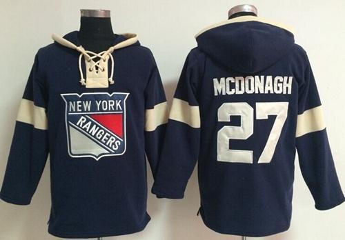 New York Rangers #27 Ryan McDonagh Navy Blue Pullover NHL Hoodie - Click Image to Close