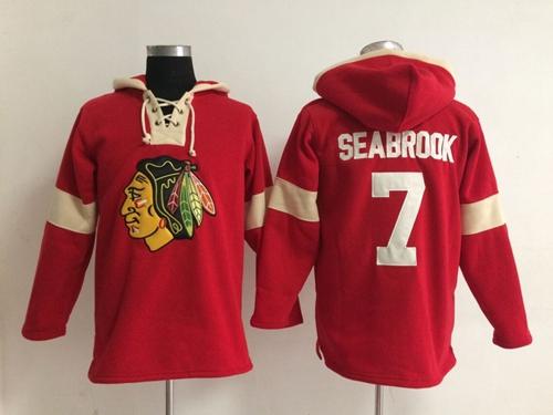 Chicago Blackhawks #7 Brent Seabrook Red Pullover NHL Hoodie