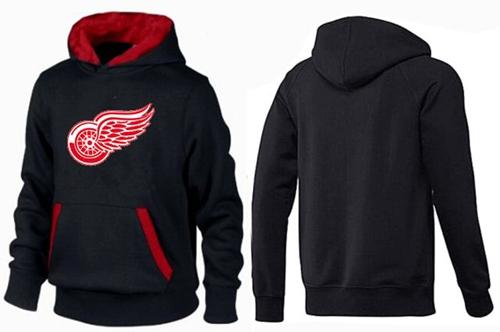 Detroit Red Wings Pullover Hoodie Black & Red