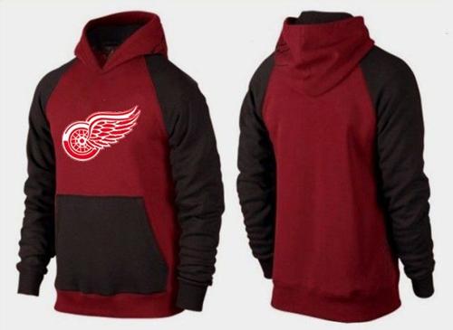 Detroit Red Wings Pullover Hoodie Burgundy Red & Black