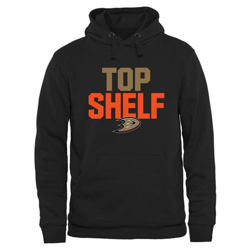 Anaheim Ducks Top Shelf Pullover Hoodie Black - Click Image to Close