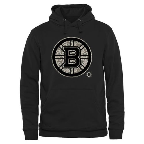 Boston Bruins Black Rink Warrior Pullover Hoodie