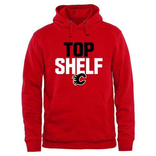 Calgary Flames Top Shelf Pullover Hoodie Scarlet