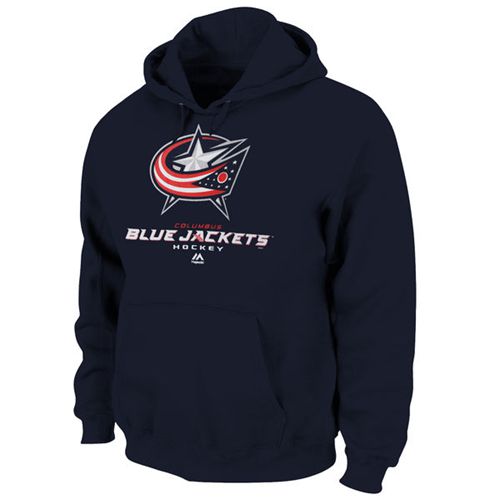 Columbus Blue Jackets Majestic Critical Victory VIII Fleece Hoodie Navy Blue